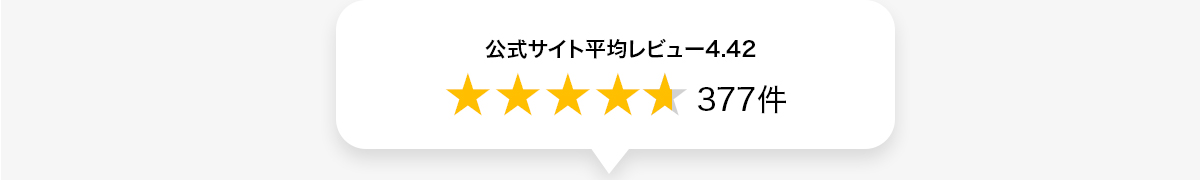公式サイト平均レビュー4.42