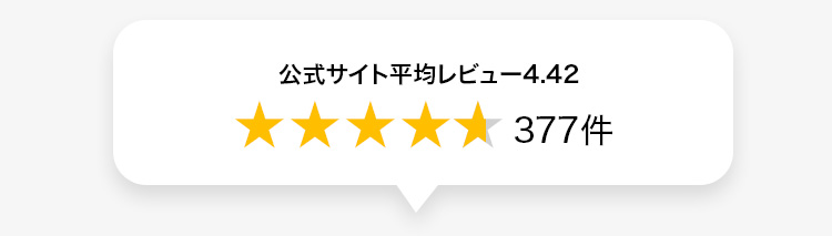 公式サイト平均レビュー4.42